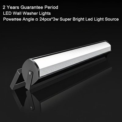 2 Years Guarantee Period LED Wall Washer Lights powered by 2 Degree Angle and 24pcs*3w Super Bright Led Light Source