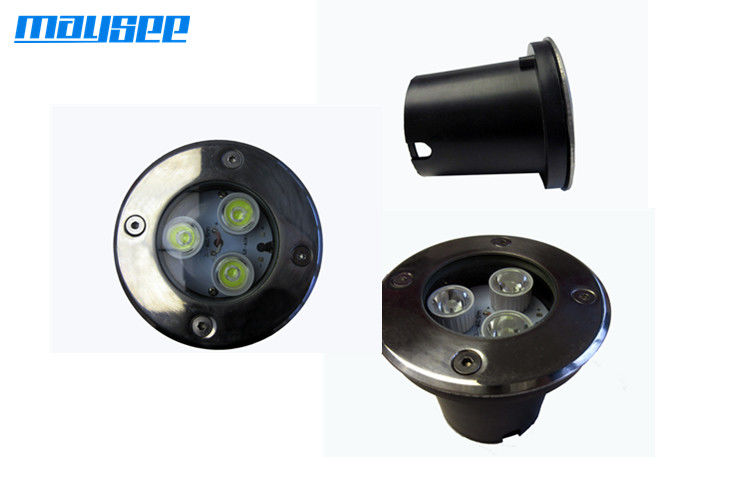 High Power Round LED Inground Pool Lights 3x1w with Stainless Steel Top Cover
