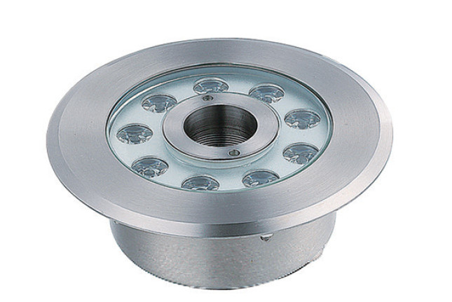 9W LED Fountain Light With Middle Hole 35mm, Waterproof IP68 LED Decotation Light